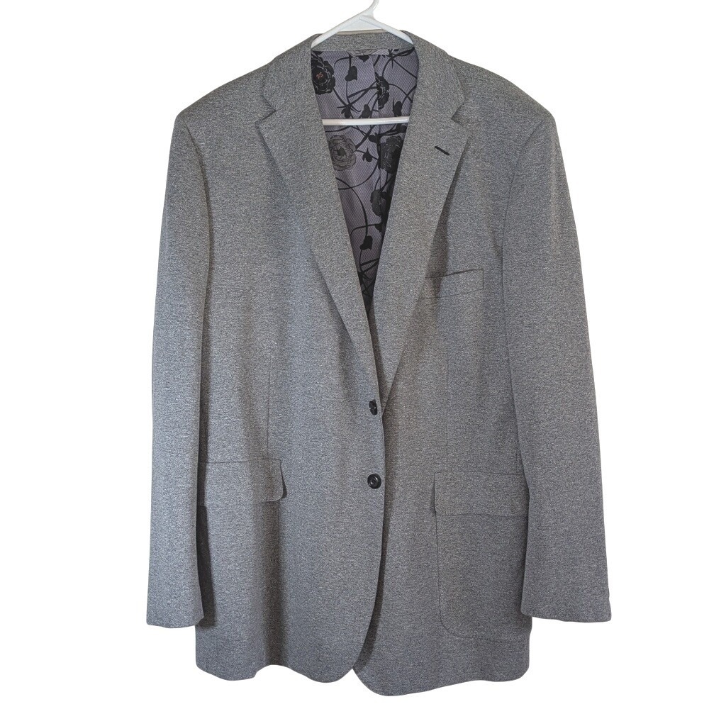 Holland & Sherry‎ Bespoke Custom Grey Wool Sport Coat Floral Lining